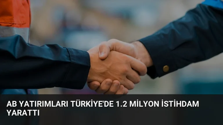 AB Yatırımları Türkiye’de 1.2 Milyon İstihdam Yarattı