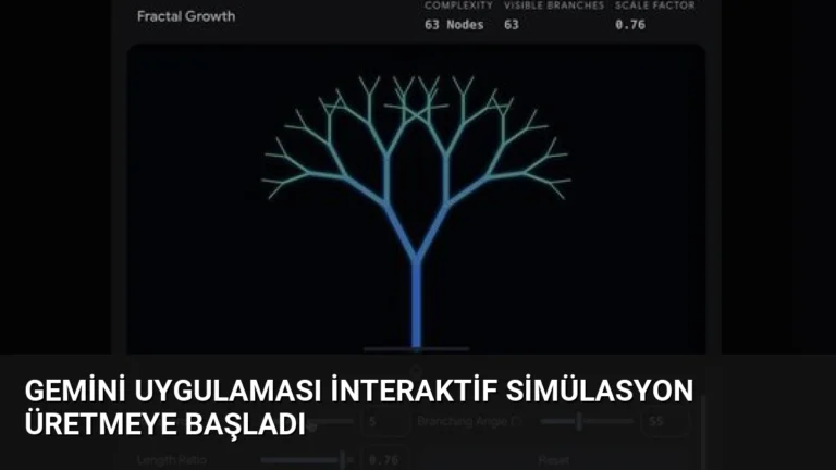 Gemini Uygulaması İnteraktif Simülasyon Üretmeye Başladı