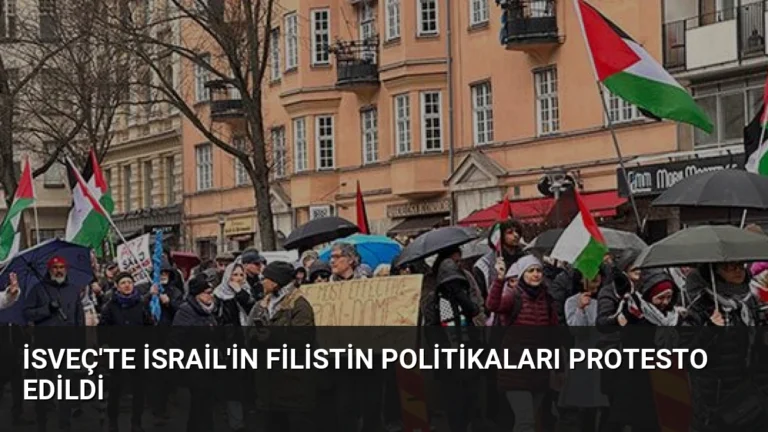 İsveç’te İsrail’in Filistin Politikaları Protesto Edildi