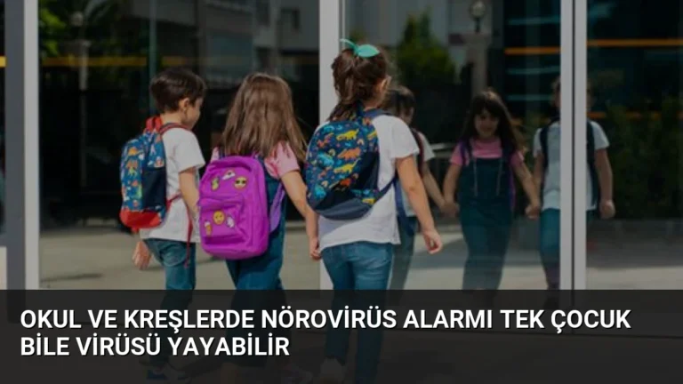 Okul ve Kreşlerde Nörovirüs Alarmı Tek Çocuk Bile Virüsü Yayabilir