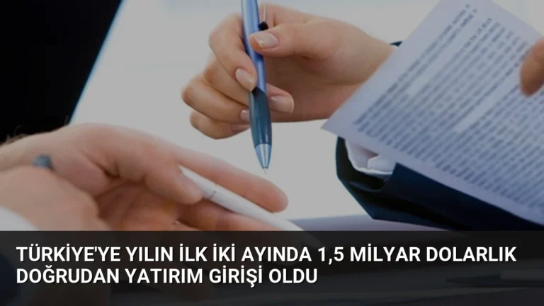 Türkiye’ye Yılın İlk İki Ayında 1,5 Milyar Dolarlık Doğrudan Yatırım Girişi Oldu