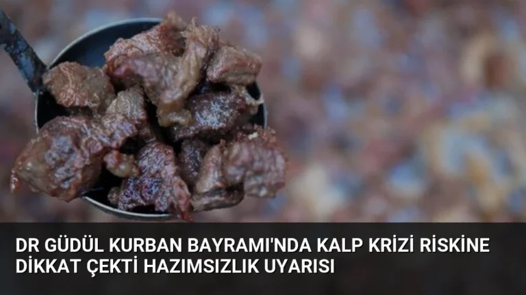Dr Güdül Kurban Bayramı’nda Kalp Krizi Riskine Dikkat Çekti Hazımsızlık Uyarısı