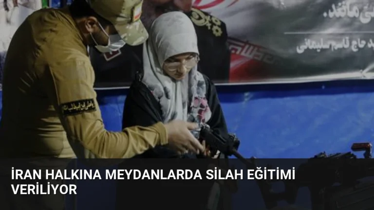 İran Halkına Meydanlarda Silah Eğitimi Veriliyor