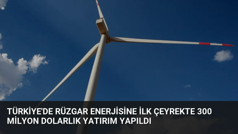 Türkiye’de Rüzgar Enerjisine İlk Çeyrekte 300 Milyon Dolarlık Yatırım Yapıldı