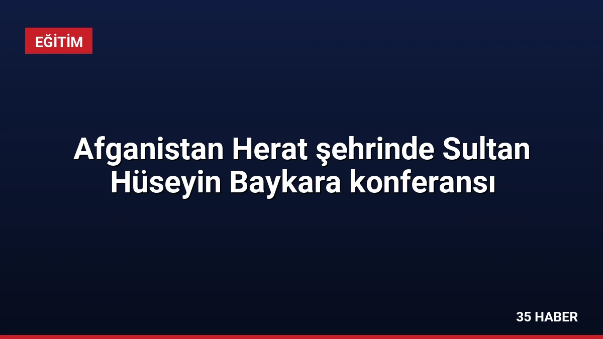 Afganistan Herat şehrinde Sultan Hüseyin Baykara konferansı