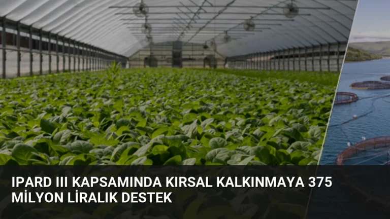 IPARD III kapsamında kırsal kalkınmaya 375 milyon liralık destek