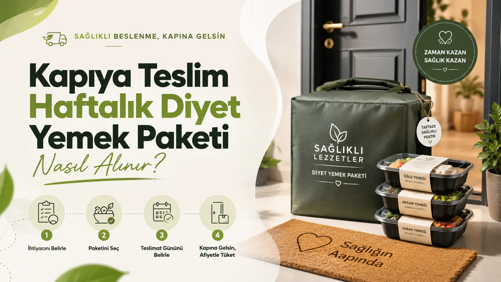 Kapıya Teslim Haftalık Diyet Yemek Paketi Nasıl Alınır?
