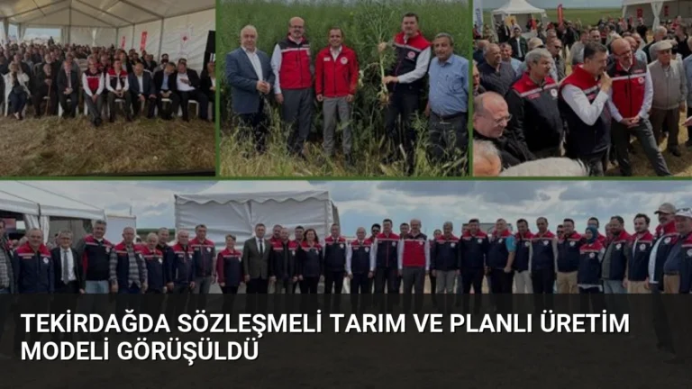Tekirdağda Sözleşmeli Tarım ve Planlı Üretim Modeli Görüşüldü