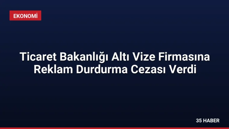 Ticaret Bakanlığı Altı Vize Firmasına Reklam Durdurma Cezası Verdi