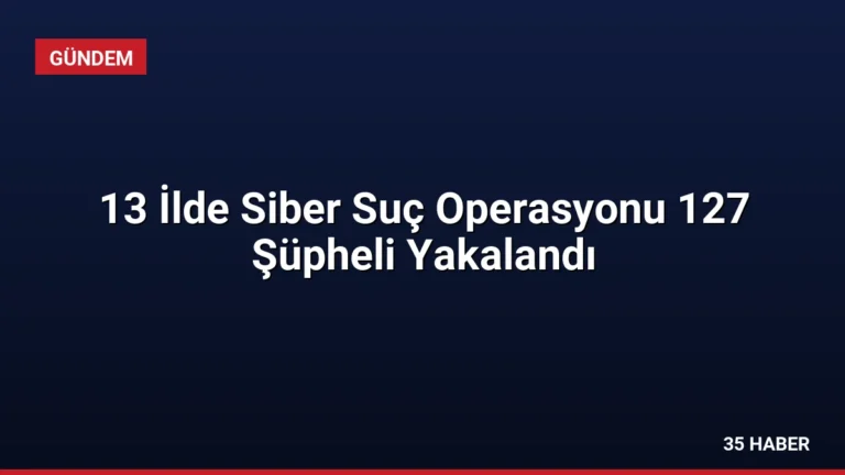 13 İlde Siber Suç Operasyonu 127 Şüpheli Yakalandı