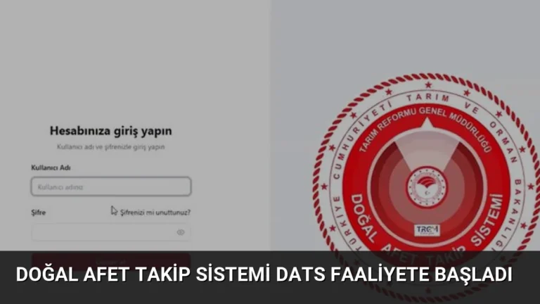 Doğal Afet Takip Sistemi DATS Faaliyete Başladı