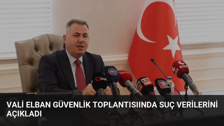 Vali Elban Güvenlik Toplantısıında Suç Verilerini Açıkladı