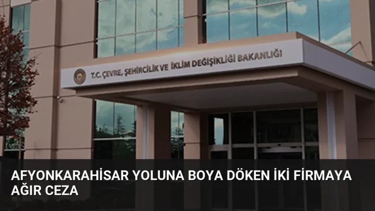 Afyonkarahisar yoluna boya döken iki firmaya ağır ceza