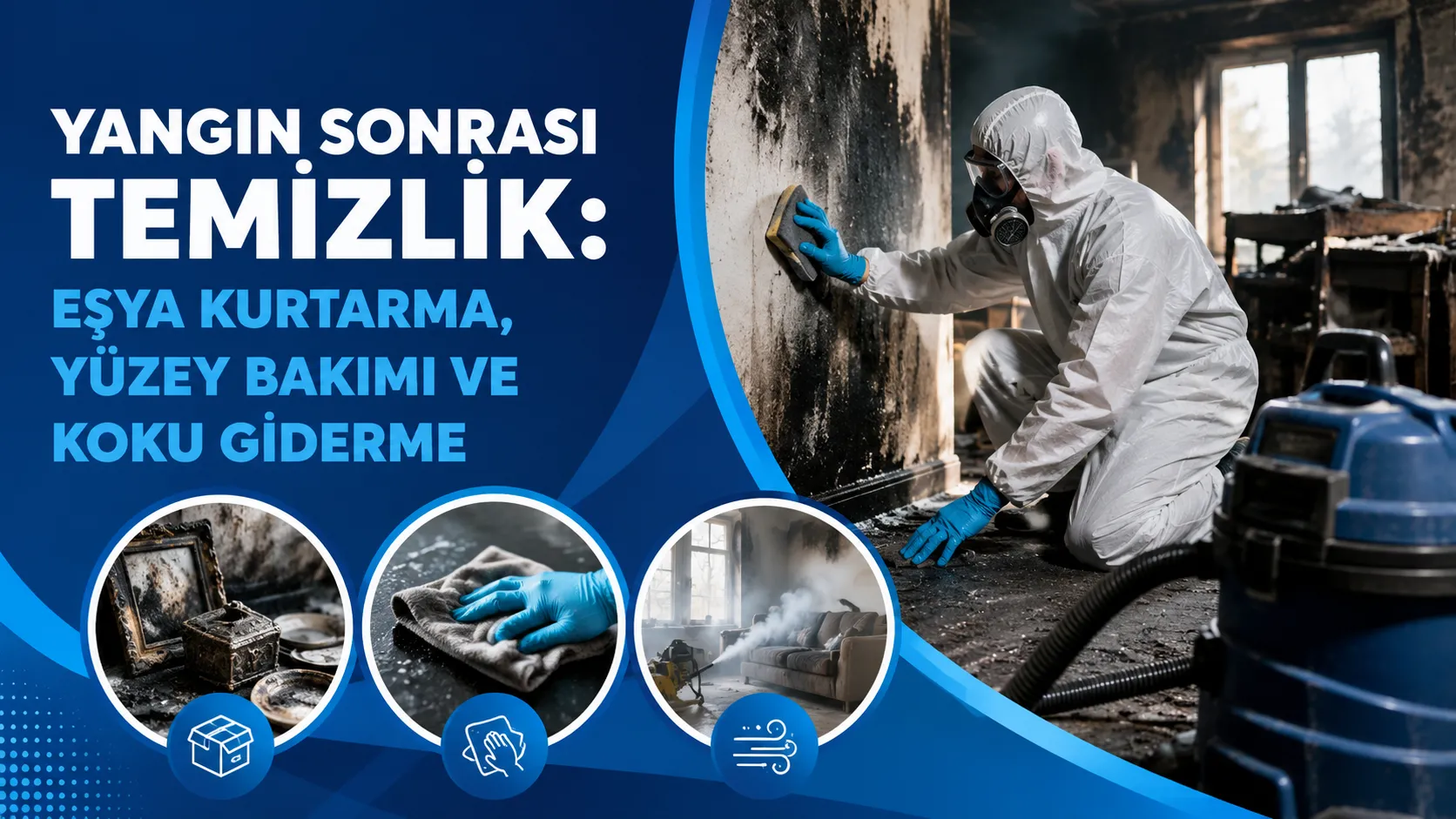 Yangın Sonrası Temizlik: Eşya Kurtarma, Yüzey Bakımı ve Koku Giderme