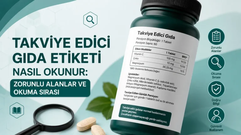 Takviye Edici Gıda Etiketi Nasıl Okunur: Zorunlu Alanlar ve Okuma Sırası