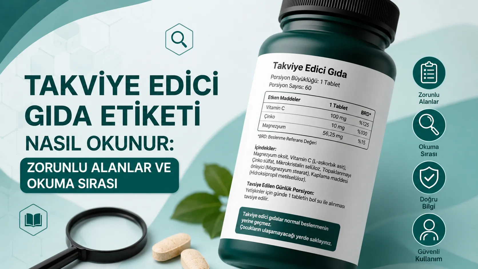 Takviye Edici Gıda Etiketi Nasıl Okunur: Zorunlu Alanlar ve Okuma Sırası