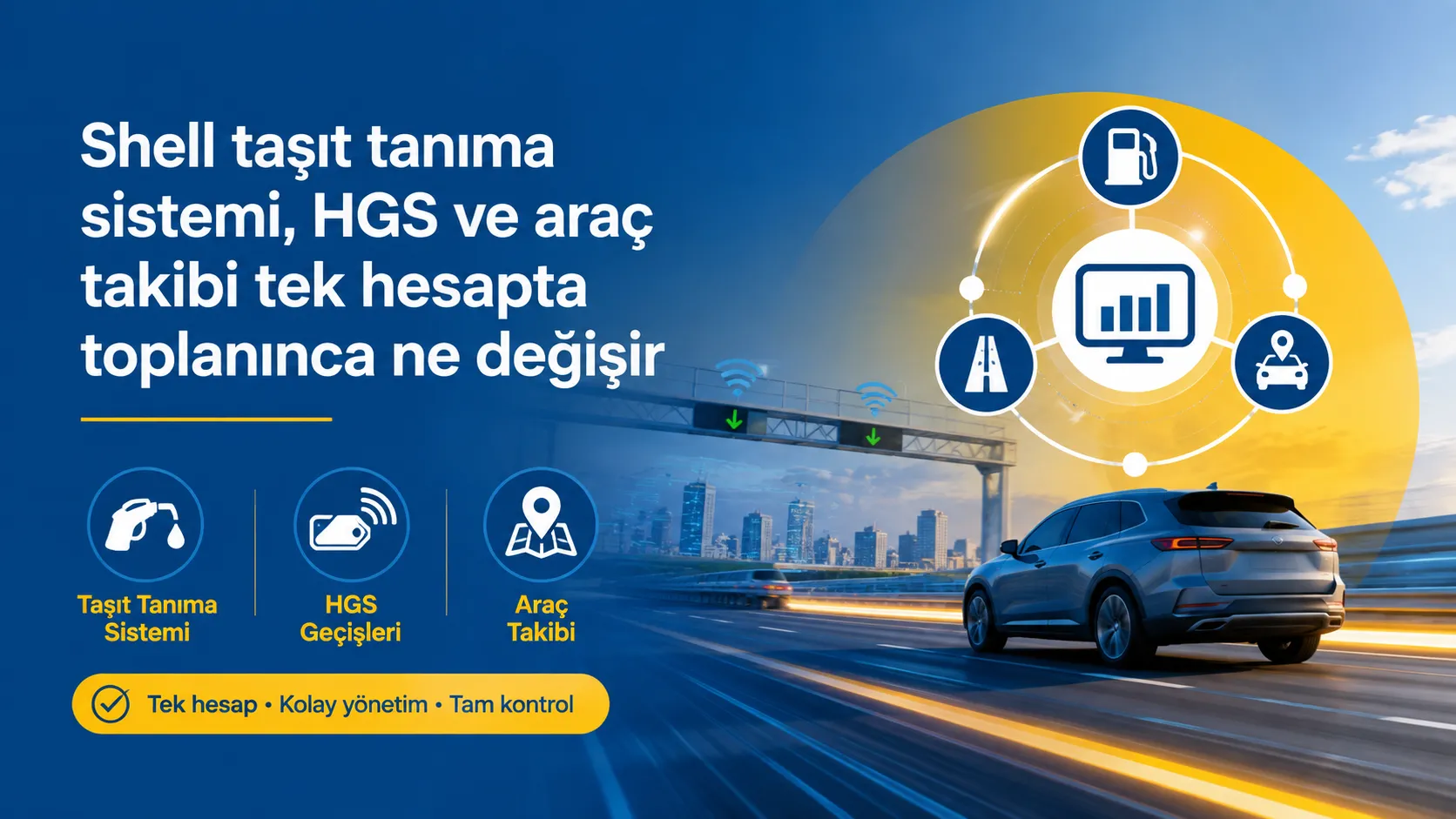 Shell taşıt tanıma sistemi, HGS ve araç takibi tek hesapta toplanınca ne değişir