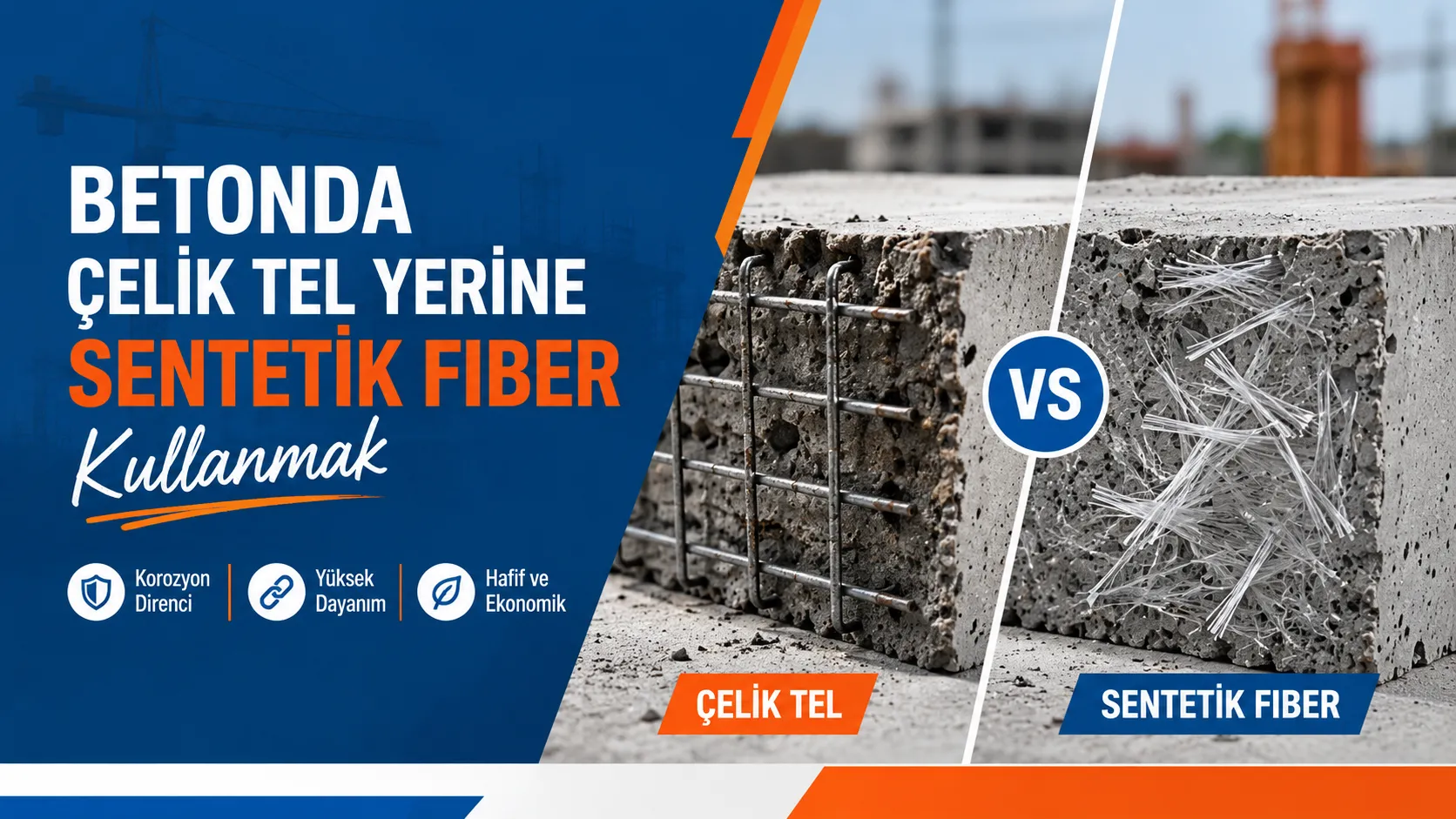 Betonda Çelik Tel Yerine Sentetik Fiber Kullanmak