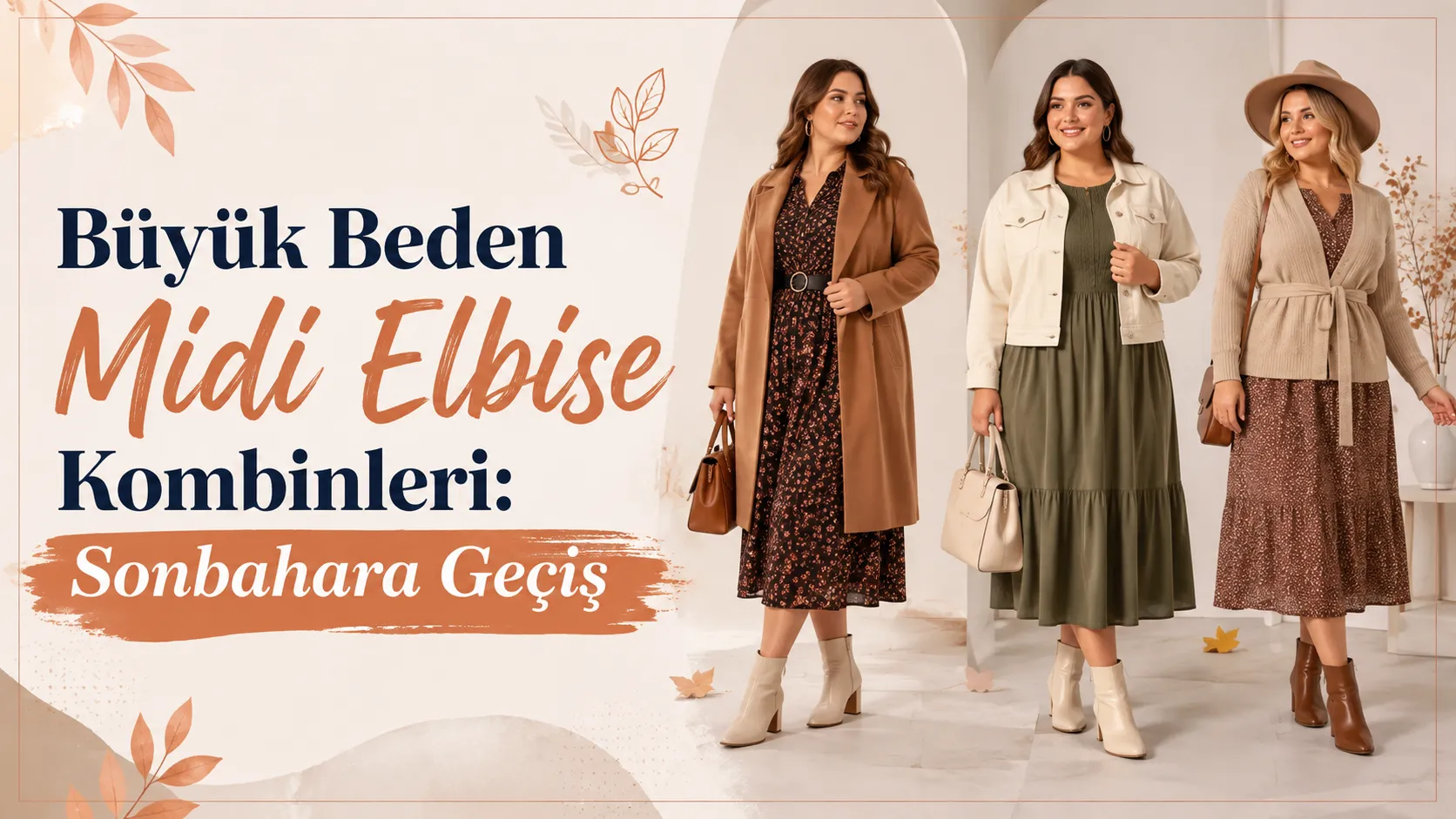Büyük Beden Midi Elbise Kombinleri: Sonbahara Geçiş