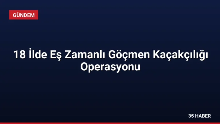 18 İlde Eş Zamanlı Göçmen Kaçakçılığı Operasyonu