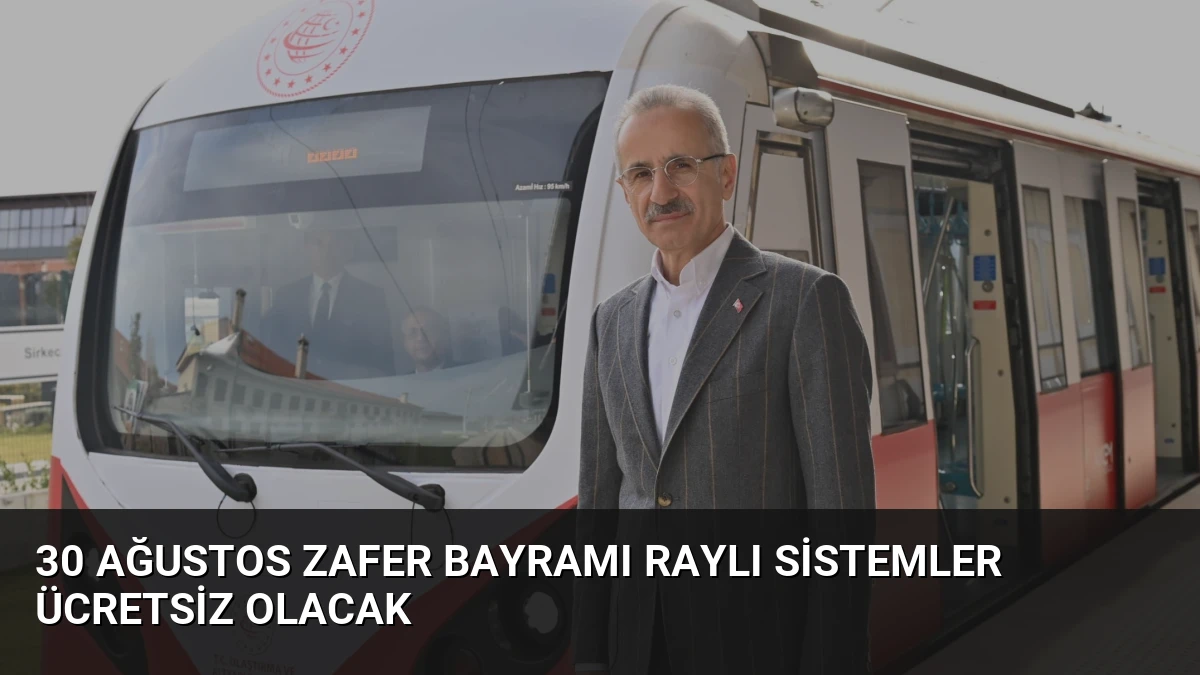 30 Ağustos Zafer Bayramı raylı sistemler ücretsiz olacak