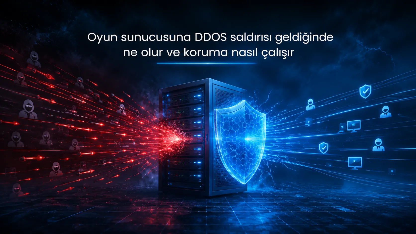 Oyun sunucusuna DDOS saldırısı geldiğinde ne olur ve koruma nasıl çalışır?