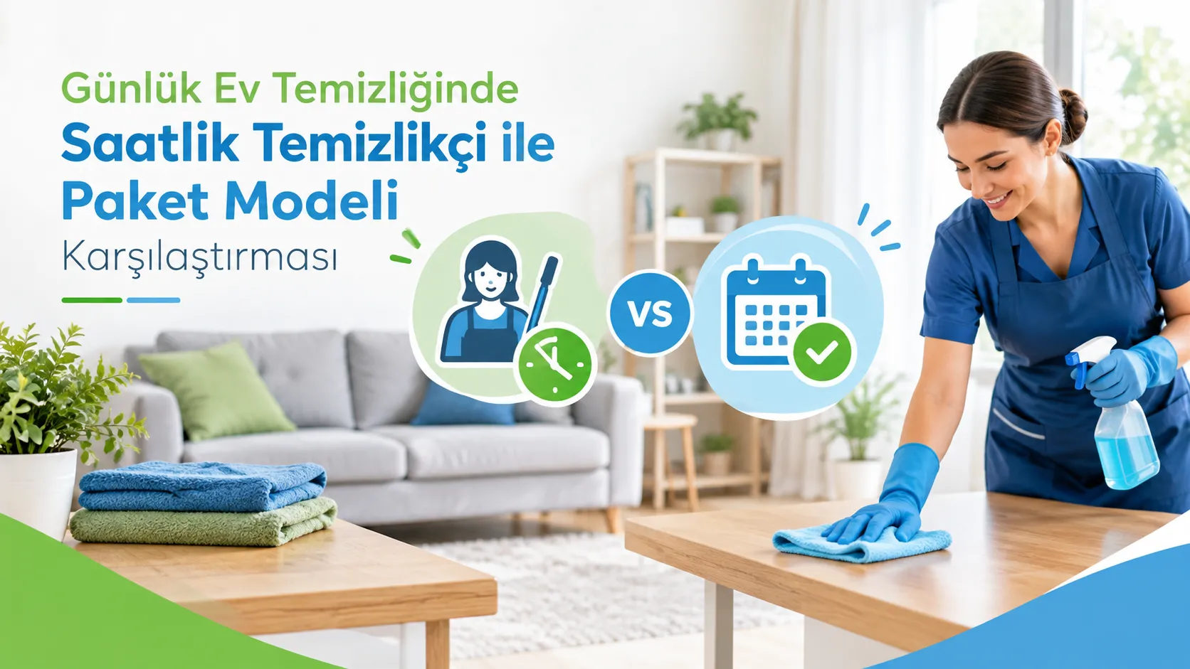 Günlük Ev Temizliğinde Saatlik Temizlikçi ile Paket Modeli Karşılaştırması