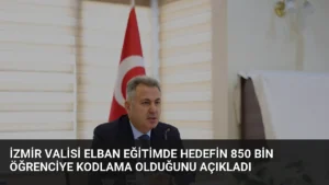 İzmir Valisi Elban Eğitimde Hedefin 850 Bin Öğrenciye Kodlama Olduğunu Açıkladı