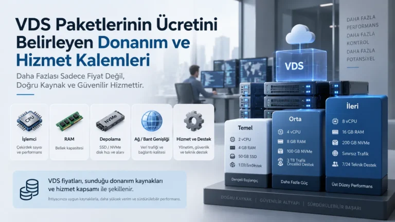 VDS Paketlerinin Ücretini Belirleyen Donanım ve Hizmet Kalemleri