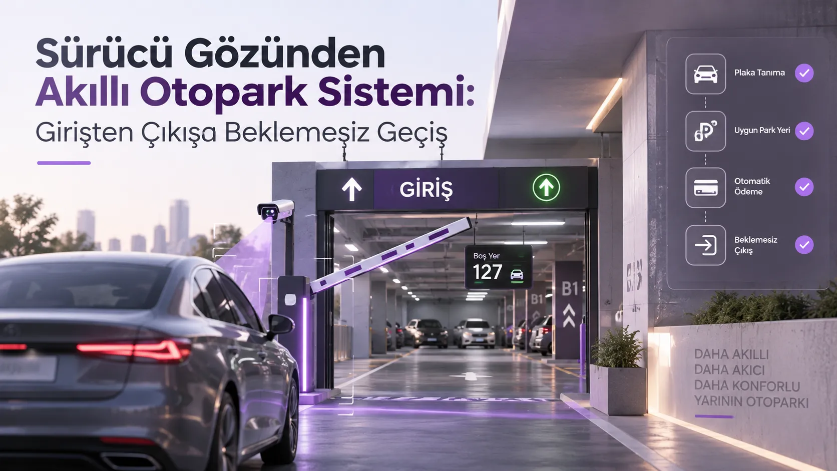 Sürücü Gözünden Akıllı Otopark Sistemi: Girişten Çıkışa Beklemesiz Geçiş