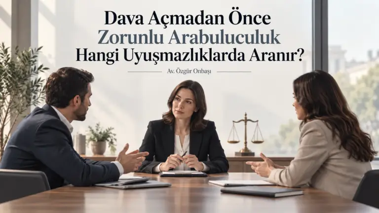 Dava Açmadan Önce Zorunlu Arabuluculuk Hangi Uyuşmazlıklarda Aranır?