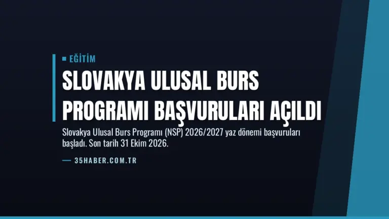 Slovakya Ulusal Burs Programı Başvuruları Açıldı