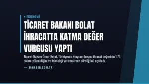 Ticaret Bakanı Bolat İhracatta Katma Değer Vurgusu Yaptı