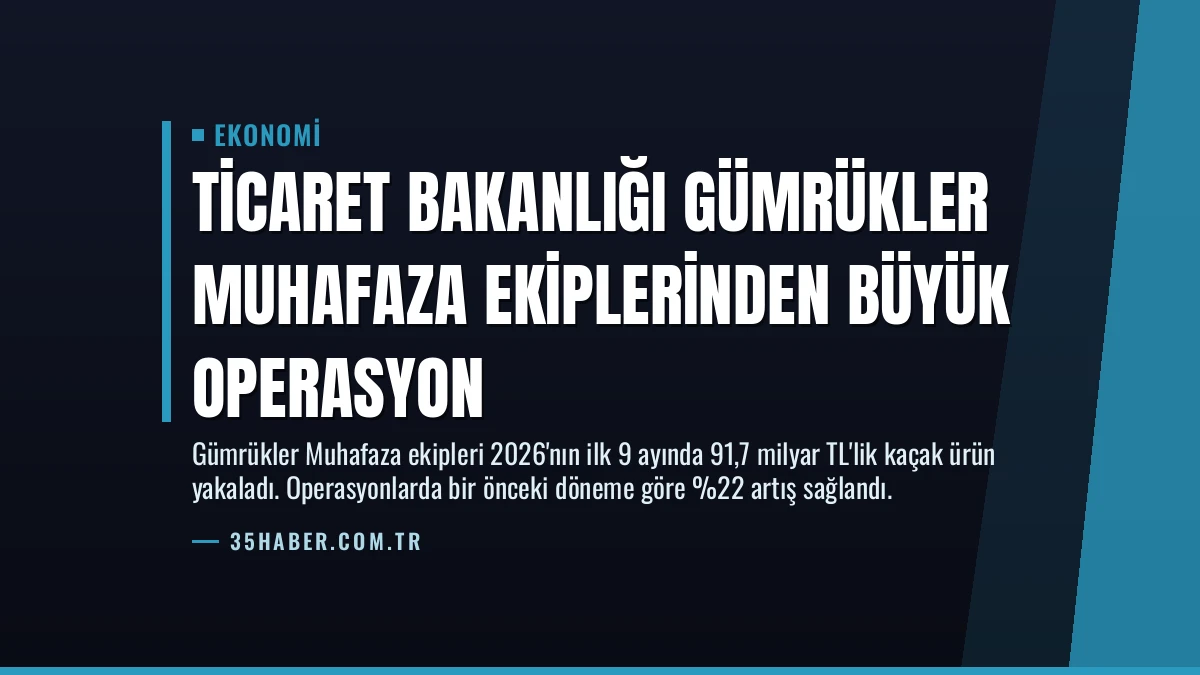 Ticaret Bakanlığı Gümrükler Muhafaza Ekiplerinden Büyük Operasyon