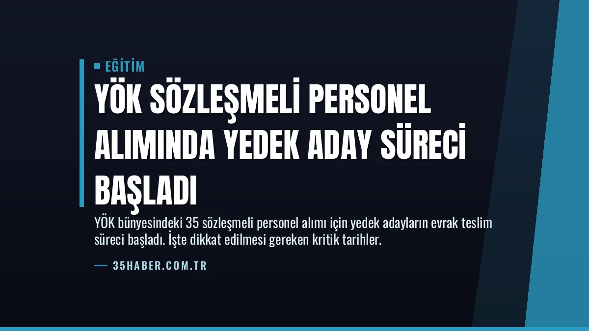 YÖK Sözleşmeli Personel Alımında Yedek Aday Süreci Başladı