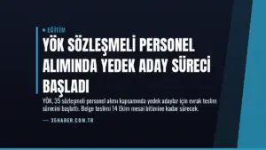 YÖK sözleşmeli personel alımında yedek aday süreci başladı